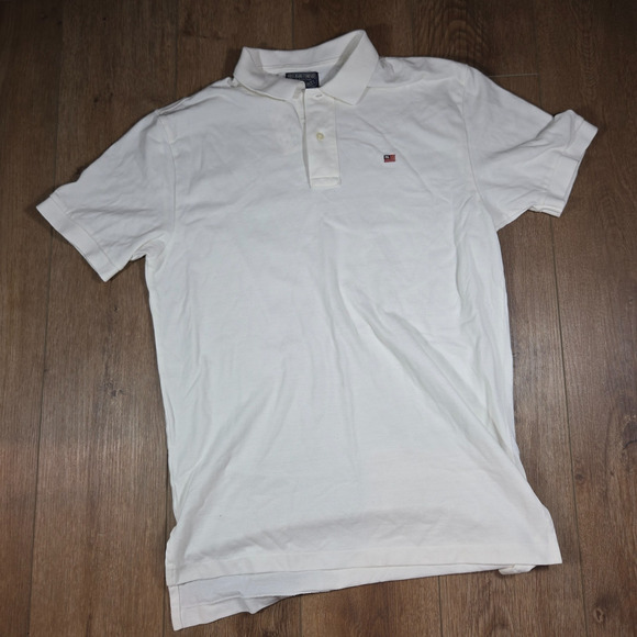 Polo Ralph Lauren Other - Polo Ralph Lauren Men’s M Polo Shirt White Flag Logo Vintage Patriotic USA July